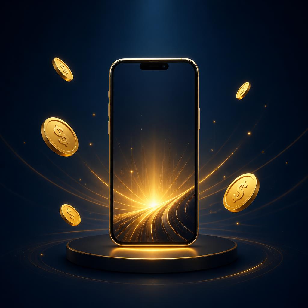 Smartphone showing a glowing income opportunity